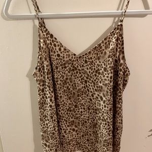 Cheetah print flowy tank top